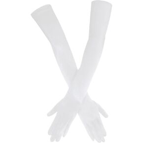 Bridal Opera Gloves 1920s Women Satin Stretchy Long Evening Wedding Party Dance Costume Dress Formal Gloves