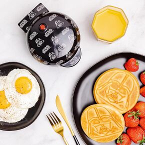 Uncanny Brands Death Star Mini Waffle Maker - Star Wars Small Kitchen Appliance