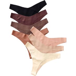 SweatyRocks Women's 7 Pack Panties Seamless Mid Rise Briefs Underwear Sets