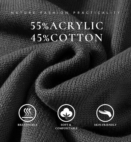 Les umes Mens Quarter Zip Sweater Cotton Mock Neck Pullover Sweaters Warm Long Sleeve Cable Knitted Jumper in Kuwait