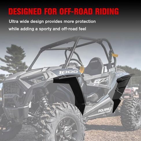 Wider Extended Front & Rear Fender Flares Mud Flaps for Polaris RZR XP/XP 4 1000 2014-2023, Durable Exterior Accessories, 4Pcs in Saudi Arabia