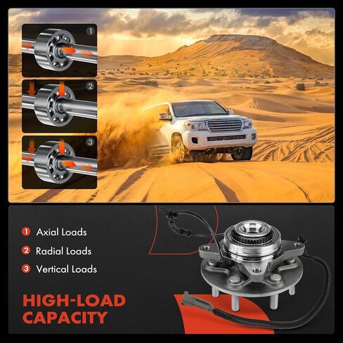 محمل العجلة الأمامية الممتازة ومجموعة المحور مع حلقة ABS وABS و6 عروة متوافقة مع Ford F-150 F150 2018 2019، 4WD in Saudi Arabia