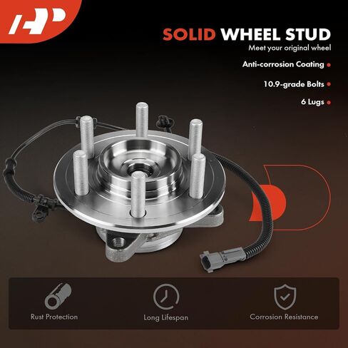 محمل العجلة الأمامية الممتازة ومجموعة المحور مع حلقة ABS وABS و6 عروة متوافقة مع Ford F-150 F150 2018 2019، 4WD in Saudi Arabia