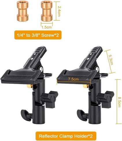 UTEBIT 2PCS Rapid Adapter Convert with 1/4" Screw DSLR Mount Bracket Multi Functional Mount Bracket Adapter, Photo Studio, Light Stand Tip Boom Arm Photo Studio Photography Accessory in Saudi Arabia