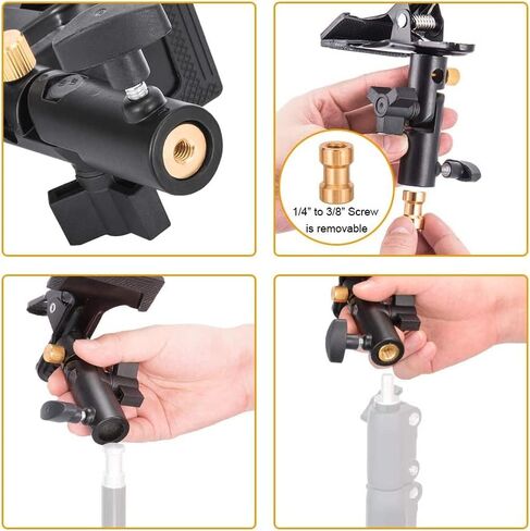 UTEBIT 2PCS Rapid Adapter Convert with 1/4" Screw DSLR Mount Bracket Multi Functional Mount Bracket Adapter, Photo Studio, Light Stand Tip Boom Arm Photo Studio Photography Accessory in Saudi Arabia