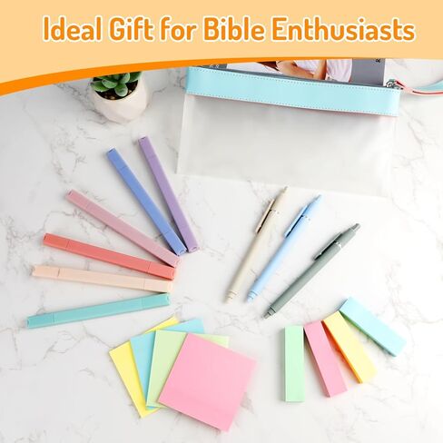 Bible Study Supplies,Book Annotation Kit,Aesthetic School Supplies Set,Pens And Highlighters Set,Bible Markers,Stationary Set School Supplies,Bible Study Kit,Pencil Case Set,Bible Kit in Kuwait