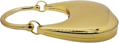 Women Acrylic Clutch Purses Unique Moon Shaped Evening Bag Metallic Acrylic Top Handle Handbag for Wedding Party Prom in Saudi Arabia