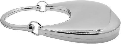 Women Acrylic Clutch Purses Unique Moon Shaped Evening Bag Metallic Acrylic Top Handle Handbag for Wedding Party Prom in Saudi Arabia