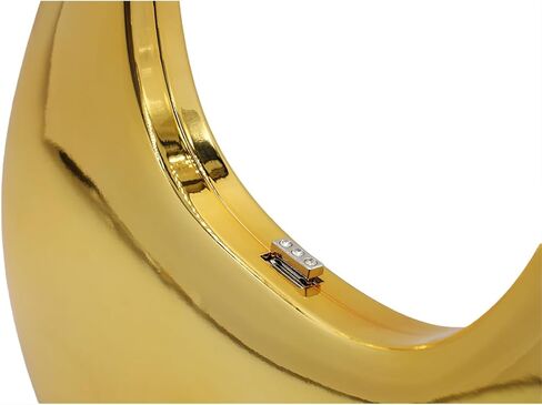 Women Acrylic Clutch Purses Unique Moon Shaped Evening Bag Metallic Acrylic Top Handle Handbag for Wedding Party Prom in Saudi Arabia