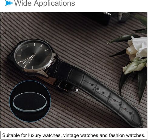 Watch Glass Crystal Lens, 24.5mm Diameter 1.1mm Thick Dual-Domed Round Mineral Watch Glass Replacement - (Applications: for Watchmaker Repair), 3-Pieces in Saudi Arabia