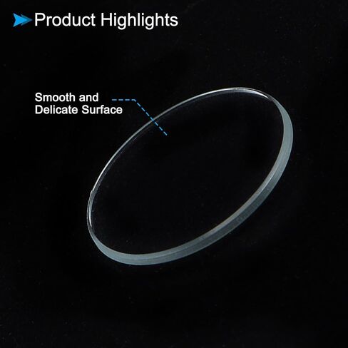 Watch Glass Crystal Lens, 24.5mm Diameter 1.1mm Thick Dual-Domed Round Mineral Watch Glass Replacement - (Applications: for Watchmaker Repair), 3-Pieces in Saudi Arabia