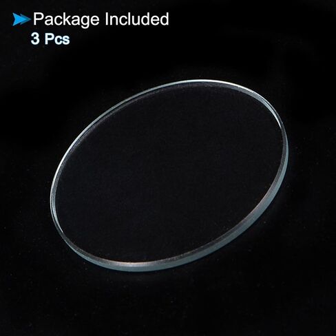 Watch Glass Crystal Lens, 24.5mm Diameter 1.1mm Thick Dual-Domed Round Mineral Watch Glass Replacement - (Applications: for Watchmaker Repair), 3-Pieces in Saudi Arabia