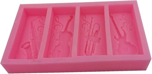 Redxin Musical Instruments Silicone Soap Mold Candle Mold for Handmade Soap Making Candle Making DIY Craft Making Chocolate Candy Cake Making in Kuwait