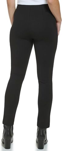 Calvin Klein Womens Faux Leather Mid-Rise Ankle Pants Black L in Saudi Arabia
