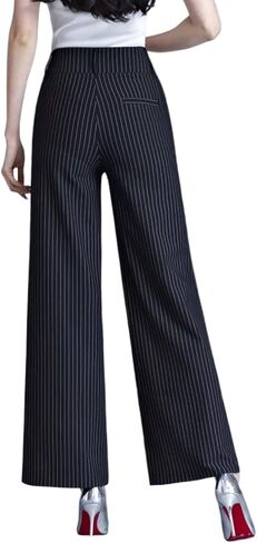 Double Plus Open Womens Straigh Leg Flare Wide Leg Bell Bottom Dress Pants with Pockets in Kuwait