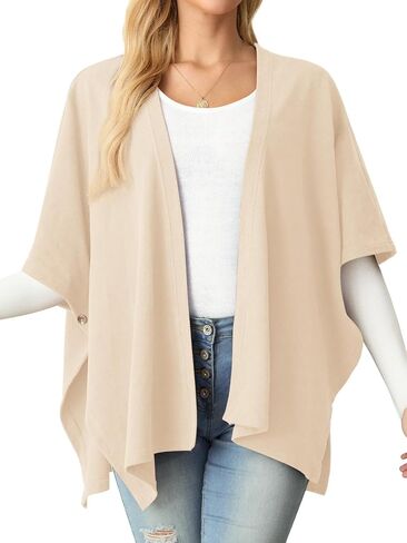 Women's Shawls and Cardigan Open Front Poncho Cape Autumn and winter all-match Wraps in Saudi Arabia