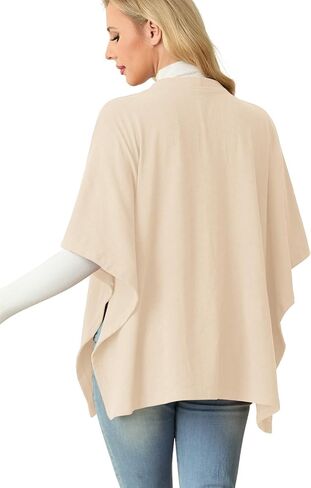 Women's Shawls and Cardigan Open Front Poncho Cape Autumn and winter all-match Wraps in Saudi Arabia