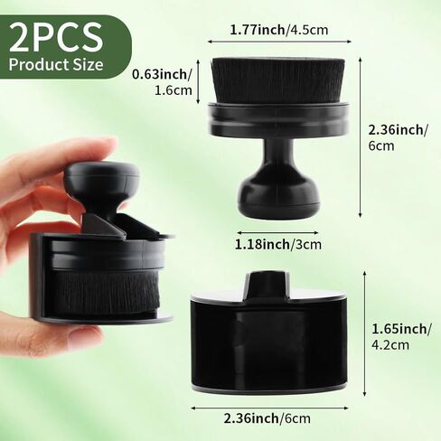 2 Pcs Tire Shine Brush, Tire Shine Applicator Brush, High Density Soft Brush, Seal Design with Cover, for Auto Detailing Cleaning Service(Black) in Saudi Arabia