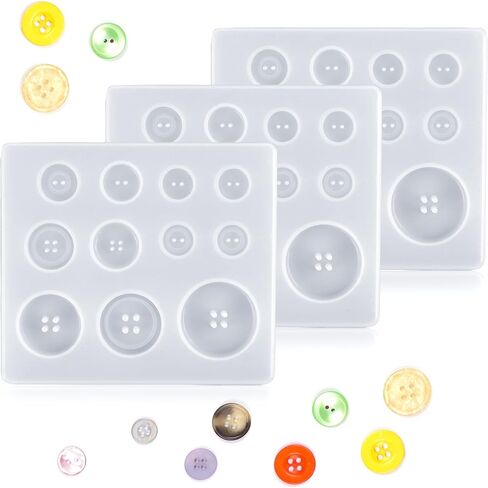 3 Pcs Button Resin Molds Button Resin Silicone Molds Button Shape Moulds Round Button Molds 0.98" 0.78" 0.59" 0.51" 0.39" for Epoxy Resin Casting Clay Handmade Crafts in Saudi Arabia