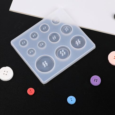 3 Pcs Button Resin Molds Button Resin Silicone Molds Button Shape Moulds Round Button Molds 0.98" 0.78" 0.59" 0.51" 0.39" for Epoxy Resin Casting Clay Handmade Crafts in Saudi Arabia