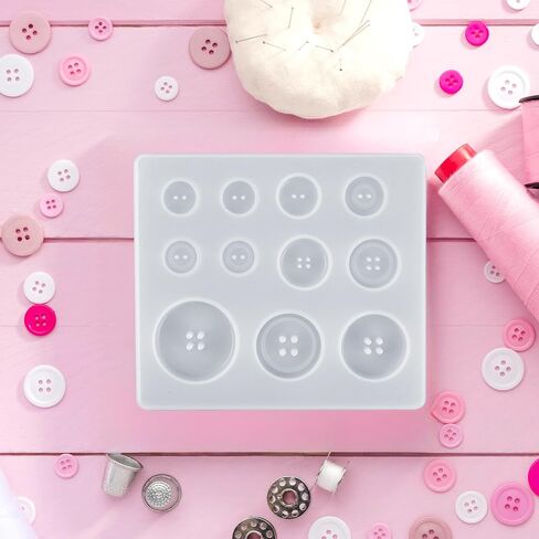 3 Pcs Button Resin Molds Button Resin Silicone Molds Button Shape Moulds Round Button Molds 0.98" 0.78" 0.59" 0.51" 0.39" for Epoxy Resin Casting Clay Handmade Crafts in Saudi Arabia