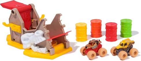 Monster Jam Mini Jams, Earthshaker Boneyard Blaster Mega Frenzy Playset with 2 Minis Monster Truck, Kids Toys for Ages 3 and Up in Saudi Arabia