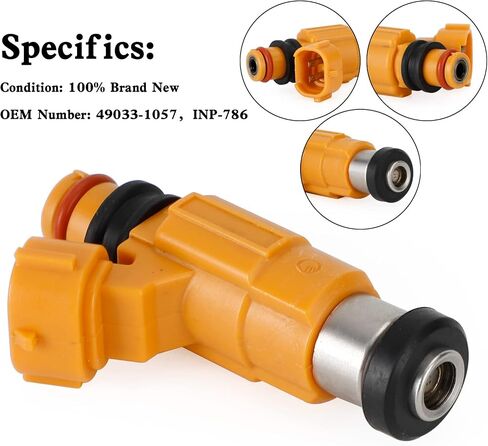 2PCS Fuel injectors Fit for Kawasaki 2000-2008 Vulcan 1500 1600 PN, OEM Number: 49033-1057,INP-786 in Saudi Arabia