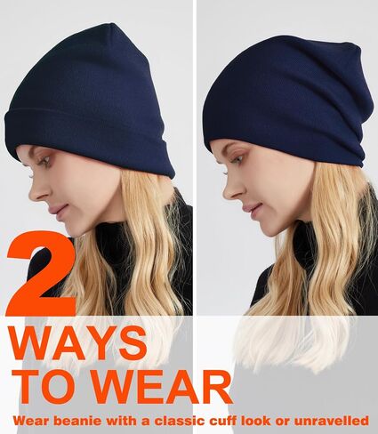 Womens Satin Lined Beanie Wool Knit Cuffed Warm Winter Hats for Women Men Soft Slouchy Silk Lining Beanies Skull Cap in Kuwait