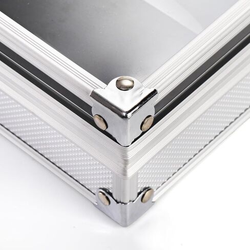 صندوق علبة الساعة، منظم عرض حامل للساعة بـ 6 فتحات مع غطاء أكريليك، وسادة ساعة قابلة للإزالة، تخزين مجموعة مجوهرات الساعات للرجال والنساء in Kuwait