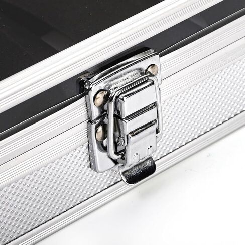 صندوق علبة الساعة، منظم عرض حامل للساعة بـ 6 فتحات مع غطاء أكريليك، وسادة ساعة قابلة للإزالة، تخزين مجموعة مجوهرات الساعات للرجال والنساء in Kuwait