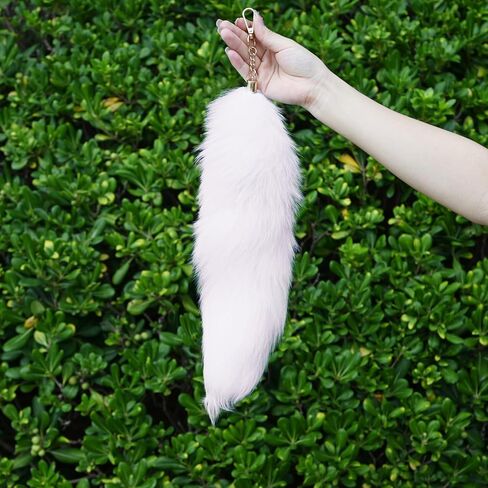 Ikacvb Cute Therian Tail Furry Fox Tail Keychains For Women Mom Sister Furry Tail For Cosplay Handbag Accessories Christmas in Saudi Arabia