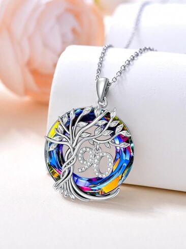 TOUPOP 30th/40th/50th/60th/70th/80th/90th Birthday Gifts for Her S925 Sterling Silver 30 40 50 60 70 80 90 Year Old Necklaces with Austrian Volcanic Crystal for Women Jewelry for Mom Mother Grandma Grandmother Wife in Kuwait