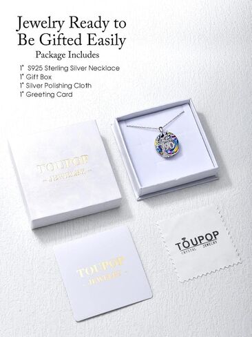 TOUPOP 30th/40th/50th/60th/70th/80th/90th Birthday Gifts for Her S925 Sterling Silver 30 40 50 60 70 80 90 Year Old Necklaces with Austrian Volcanic Crystal for Women Jewelry for Mom Mother Grandma Grandmother Wife in Kuwait