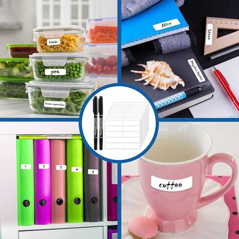 100 قطعة من ملصقات الملابس بدون حديد مقاومة للماء ذاتية اللصق من القماش لملصقات غسيل الملابس مع قطعتين من قلم التحديد الأسود للبالغين والمخيم والمنزل والرعاية النهارية ومنزل التمريض 1.75 × 0.59 بوصة in Kuwait