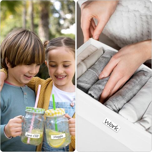 100 قطعة من ملصقات الملابس بدون حديد مقاومة للماء ذاتية اللصق من القماش لملصقات غسيل الملابس مع قطعتين من قلم التحديد الأسود للبالغين والمخيم والمنزل والرعاية النهارية ومنزل التمريض 1.75 × 0.59 بوصة in Kuwait