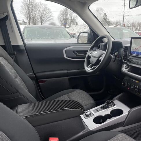 غطاء مسند ذراع لوحدة التحكم المركزية للسيارة Ford Bronco Sport 2021 2022 2023/Ford Escape 2020-2023 ملحقات جلدية مضادة للخدش غطاء مسند ذراع مركزي واقي وسادة تزيين-ألياف الكربون + أسود in Kuwait