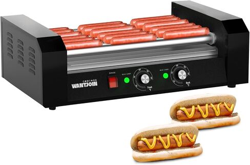WantJoin Hot Dog Grill Machine, Commercial Electric Hot Dog roller Sausage Machine Hot-dog 7 Roller Grill Cooker Machine (silver) in Saudi Arabia