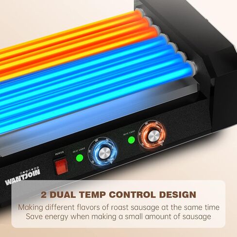 WantJoin Hot Dog Grill Machine, Commercial Electric Hot Dog roller Sausage Machine Hot-dog 7 Roller Grill Cooker Machine (silver) in Saudi Arabia