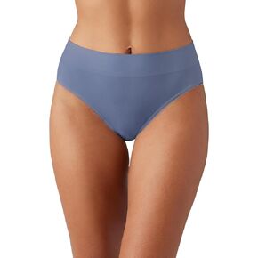 Wacoal Women's Feeling Flexible Seamless Hi Cut Panty, Blue