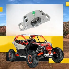 Heavy Duty Aluminum Bearing Carrier Replacement for Polaris RZR XP 1000/900/ General RZR S 1000/ Ranger 570, Non Locking Collar Silver