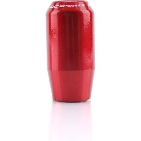 DC Sports Red Aluminum Shaft Weighted Shift Knob; Universal Fit