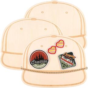 Wonderjune Truck Hat Template Palette Wood Baseball Hat Templates Create Personalized Hat Patches Truck Hat Design Patch Layout Templates for Designing Truck Hats(3 Pcs)
