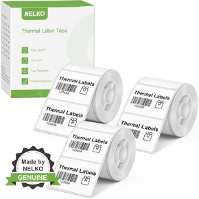 Thermal Labels for Nelko PM220 Label Maker, 1.18'' x 0.79'' (30x20mm) Thermal Sticker Label, Waterproof, Multi-Purpose Label Tape, Self-Adhesive Thermal Paper, 320 Labels/Roll, 3 Rolls, White