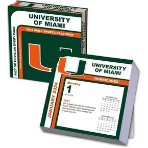 TURNER SPORTS Miami Hurricanes 2025 Box Calendar (25998053013)
