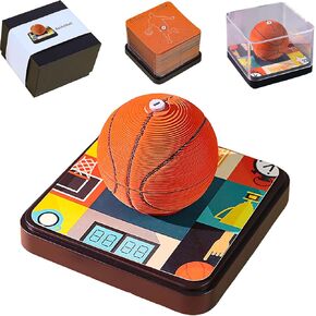 Time Piece 3D Calendar 2025, 3D Calendar Memo Pad, DIY Carving Art Notepad with LED Light, Creative Paper Sculpture Craft DIY Gif (Soccer)