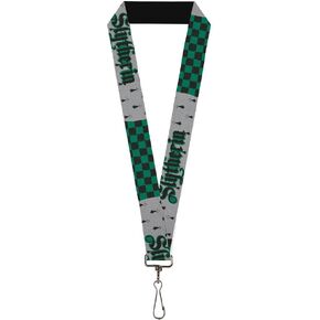 Lanyard Harry Potter Slytherin Checker Blocks Grays Greens