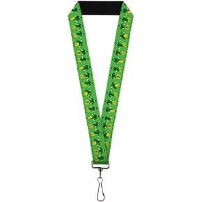 Lanyard Elf Buddy the Elf Silhouette Poses Greens White Yellow