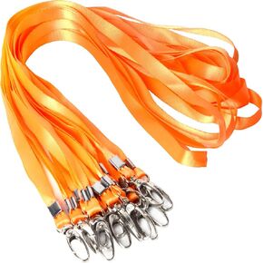 50 Pack Lanyards for Id Badges Holder Bulk Lanyard with Clip Swivel Hooks(Black)