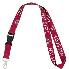 Desert Cactus New Mexico State University Lanyard NMSU Aggies Car Keys ID Badge Holder Keychain Detachable Breakaway Snap Buckle (Red)