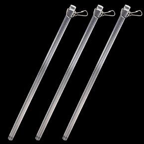 3Pcs Clear Acrylic Drapery Wand 12 Inches Invisible & Sturdy Curtain Pull Rod Ideal for High Hanging Drapes & Heavy Curtains in Homes & Offices